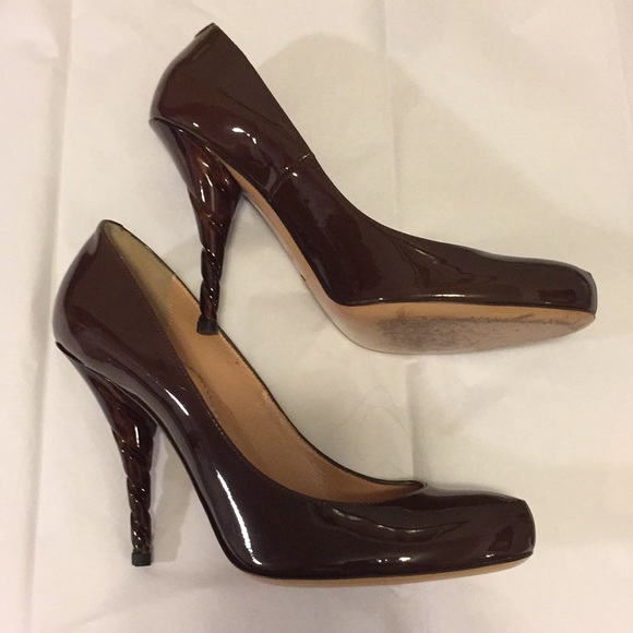 Emporio Armani chocolate brown patent leather shoe - Picture 3 of 8